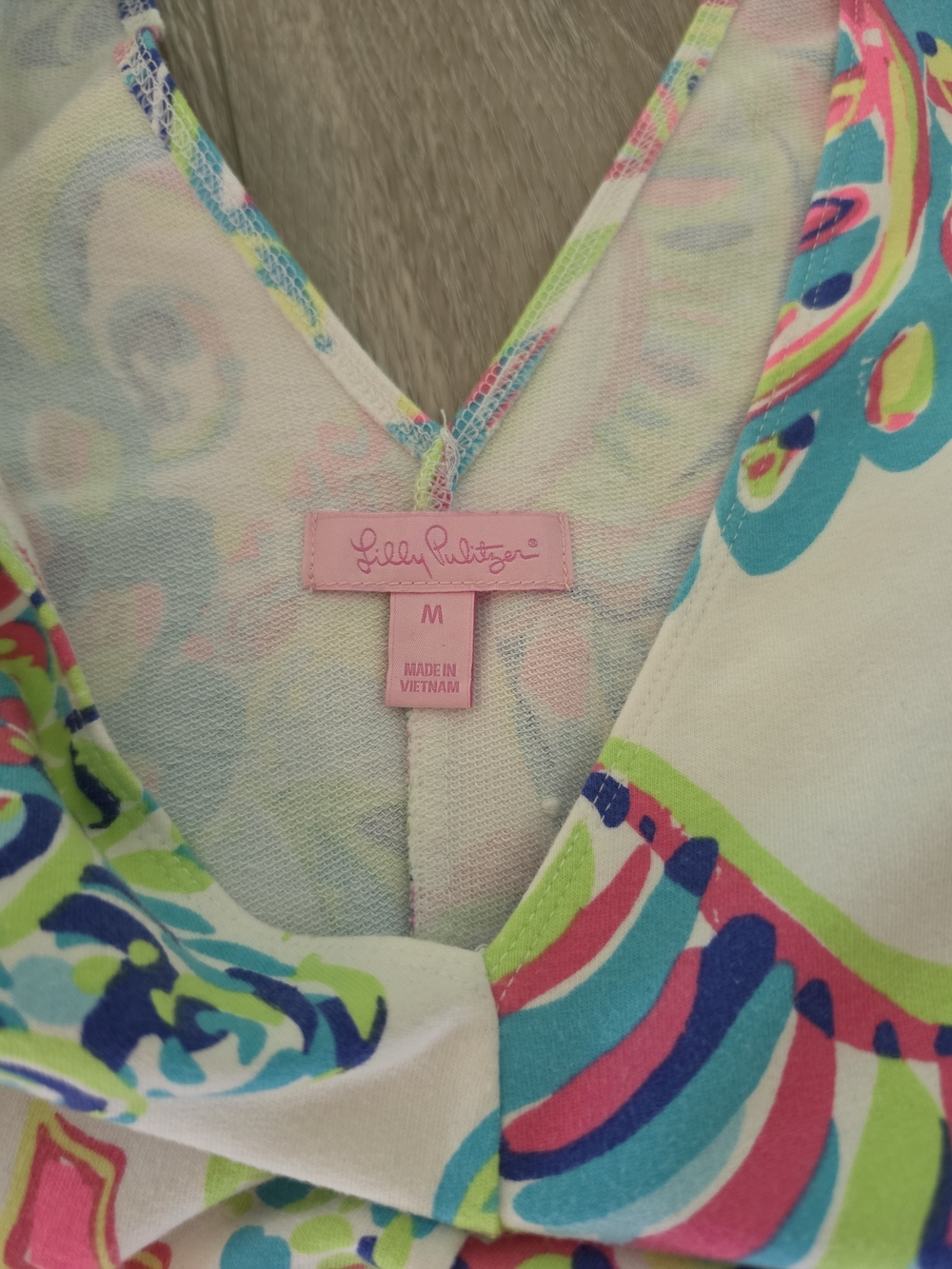 Lilly Pulitzer White Multicolor Paisley V-Neck Sleeveless Mini Dress - Picture 5 of 8